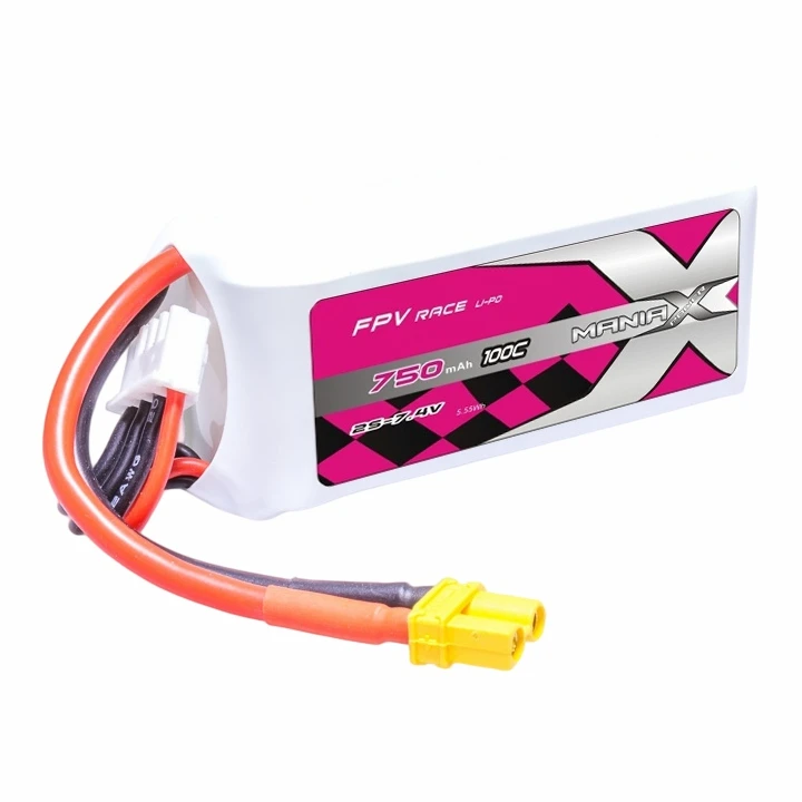 2S-7,4V 750mAh 100C FPV Racing Lipo batéria