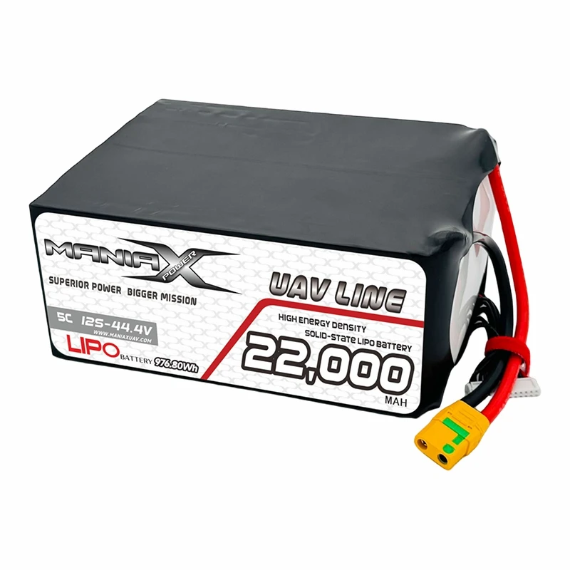 400Wh/kg Pevná batéria-State Lipo 12S-44,4V 22 000mAh 5C dron/UAV/eVTOL/batéria s viacerými rotormi